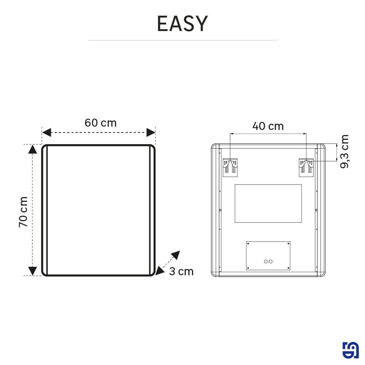 Miroir lumineux, EASY transparent, SENSEA
