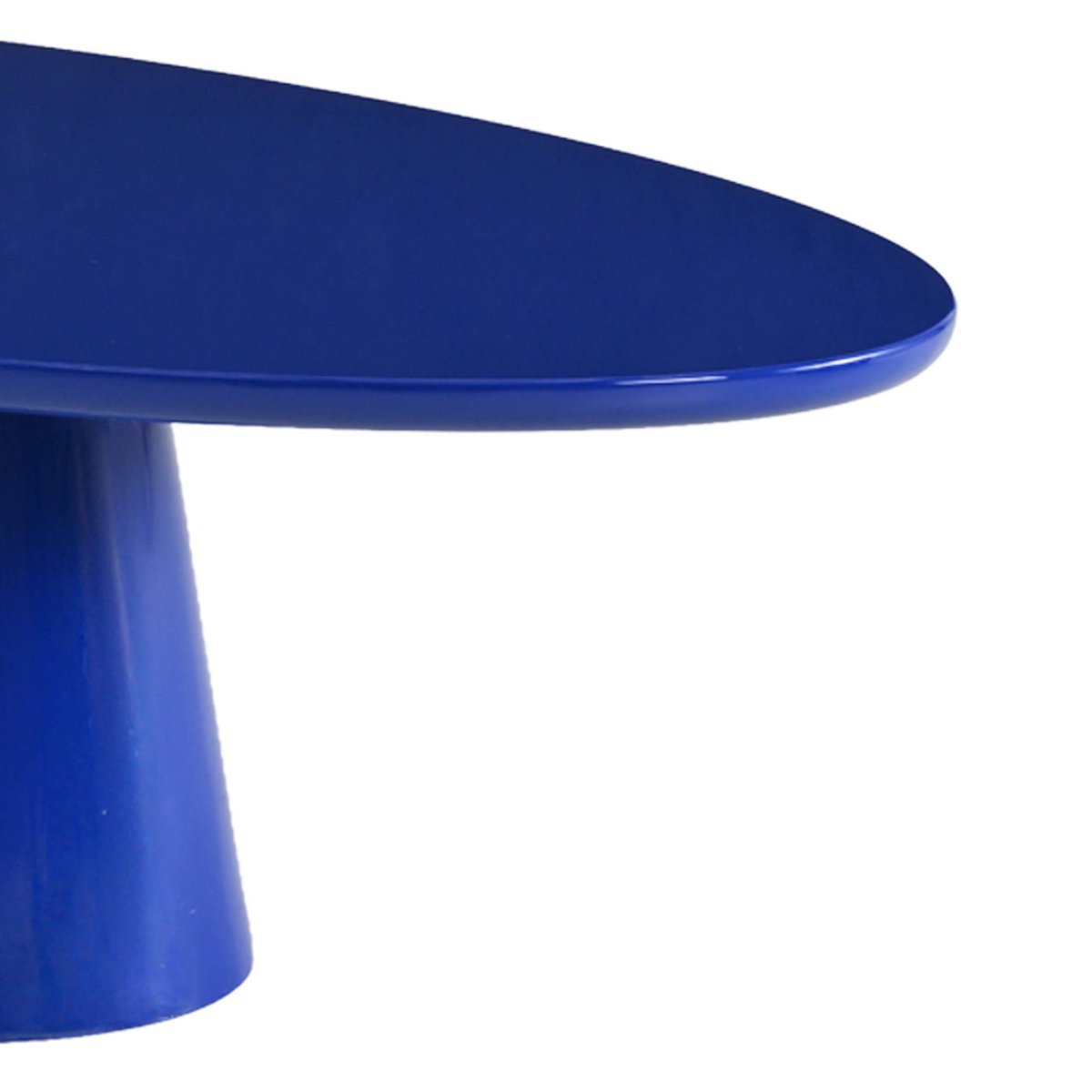 Table basse ovale finition glossy NELL crème, SWEEEK