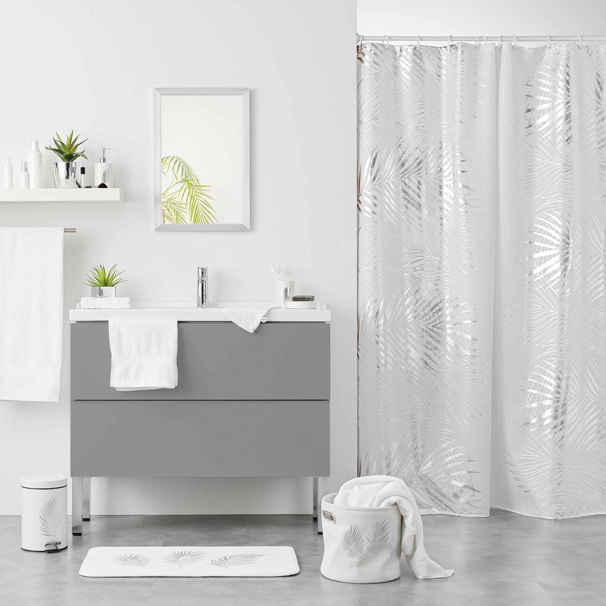 Brosse de toilette Orbella blanc et argent argent, EDEN