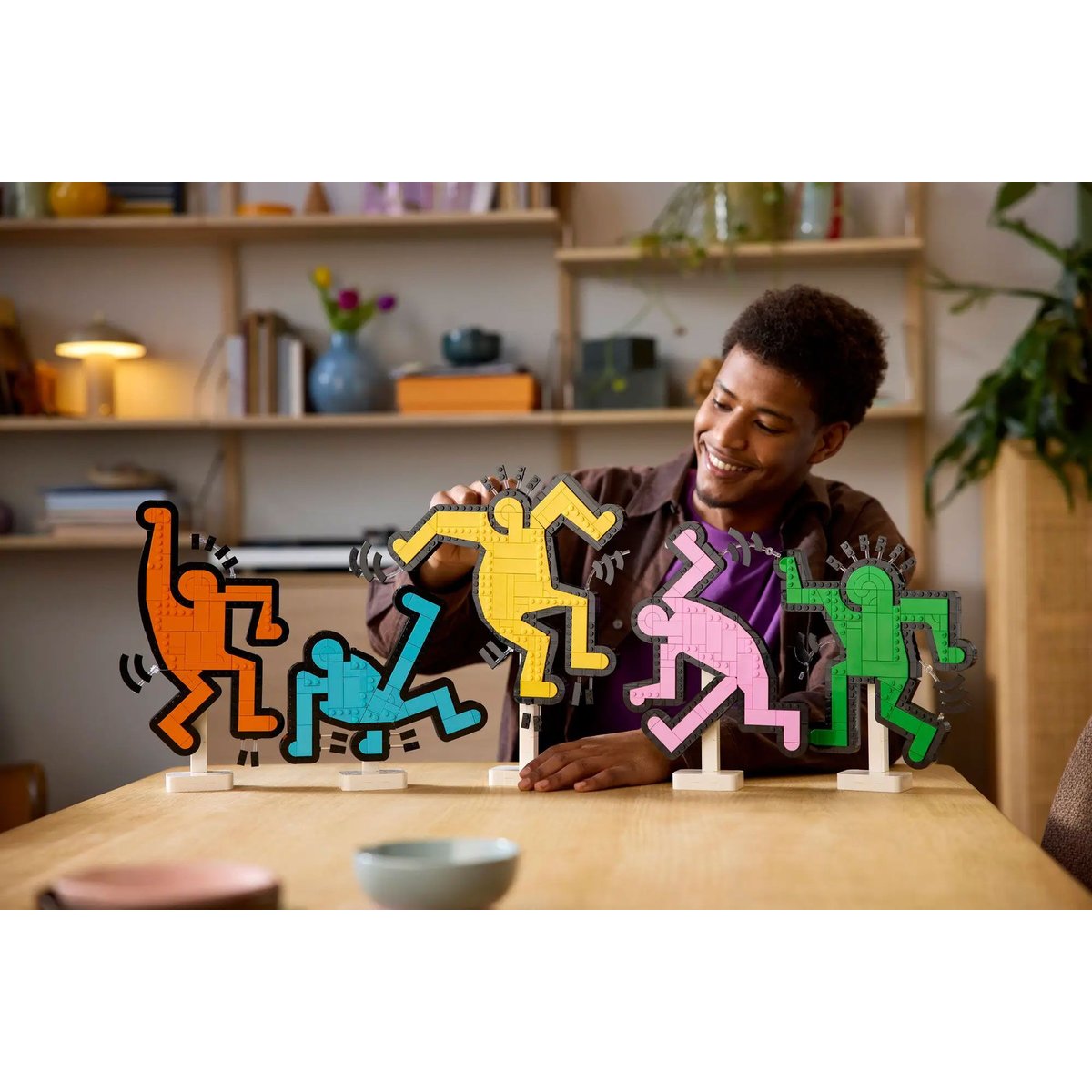 LEGO Art - Keith Haring : Les Figures Dansantes 31216 - Kit de Construction Créatif couleur unique, LEGO