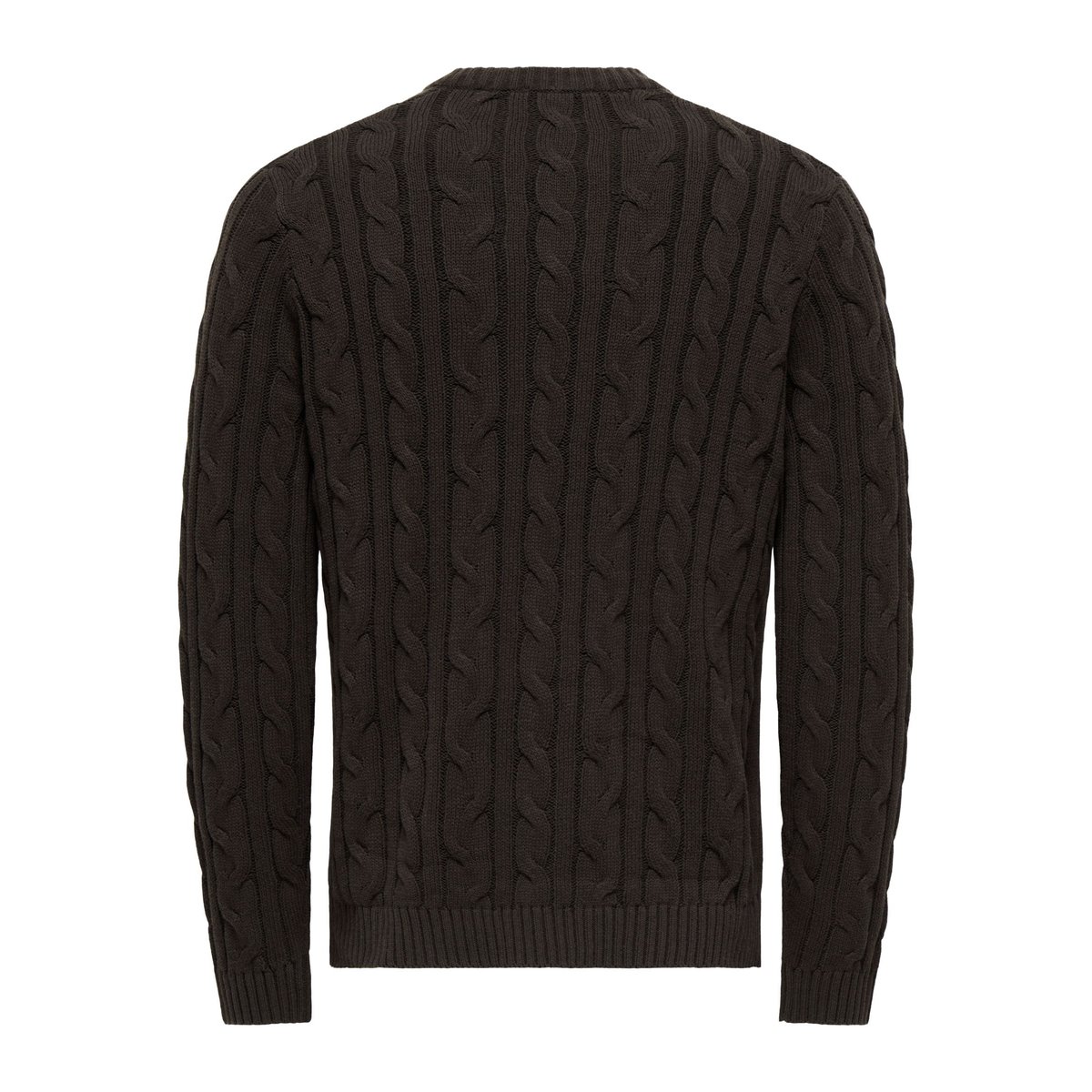 Pull En Maille marron - coffee bean 1, ONLY & SONS