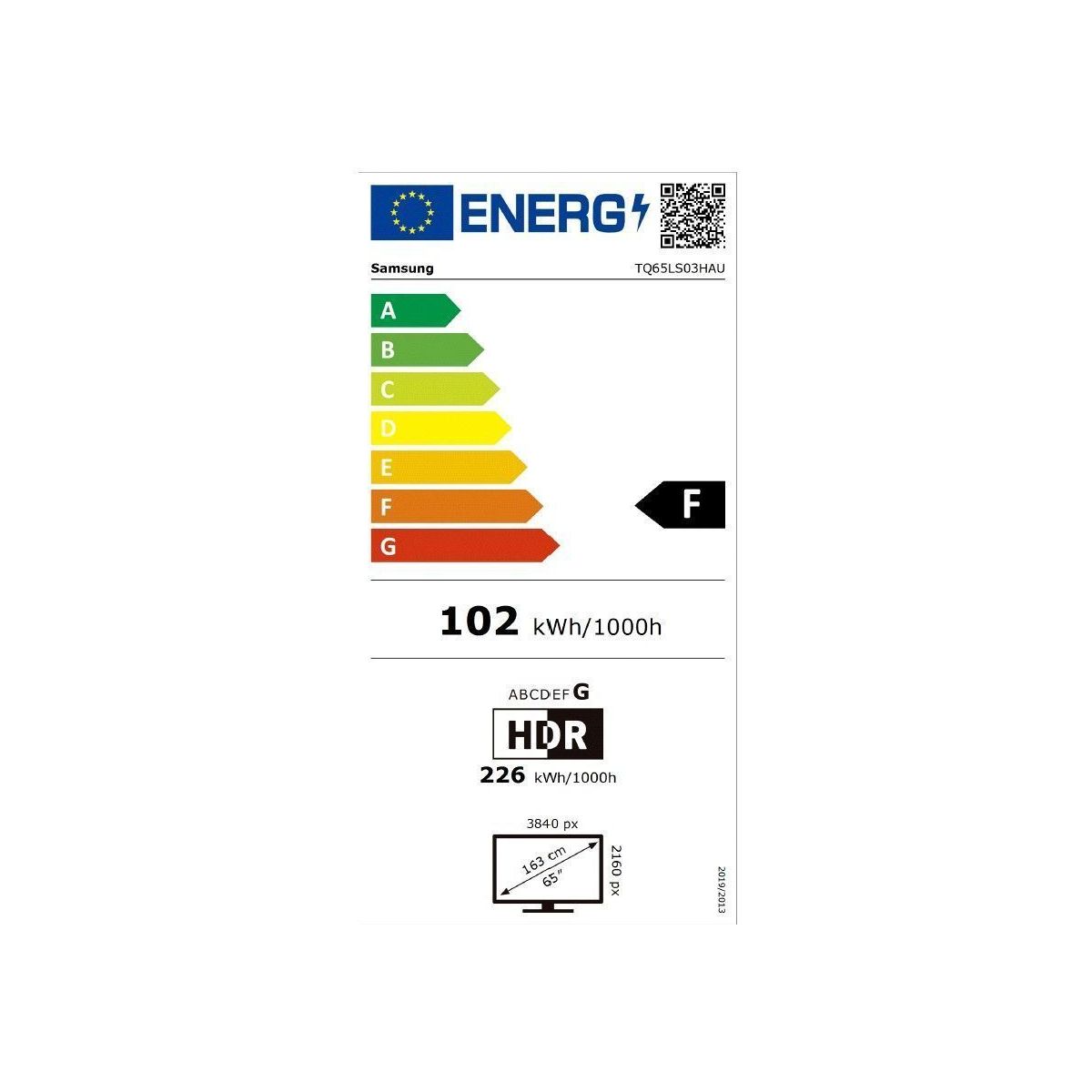 TV QLED The Frame TQ65LS03HA (2026) 65" (163 cm) 4K - Mode art (effet tableau), boîtier déporté, anti-reflet couleur unique, SAMSUNG