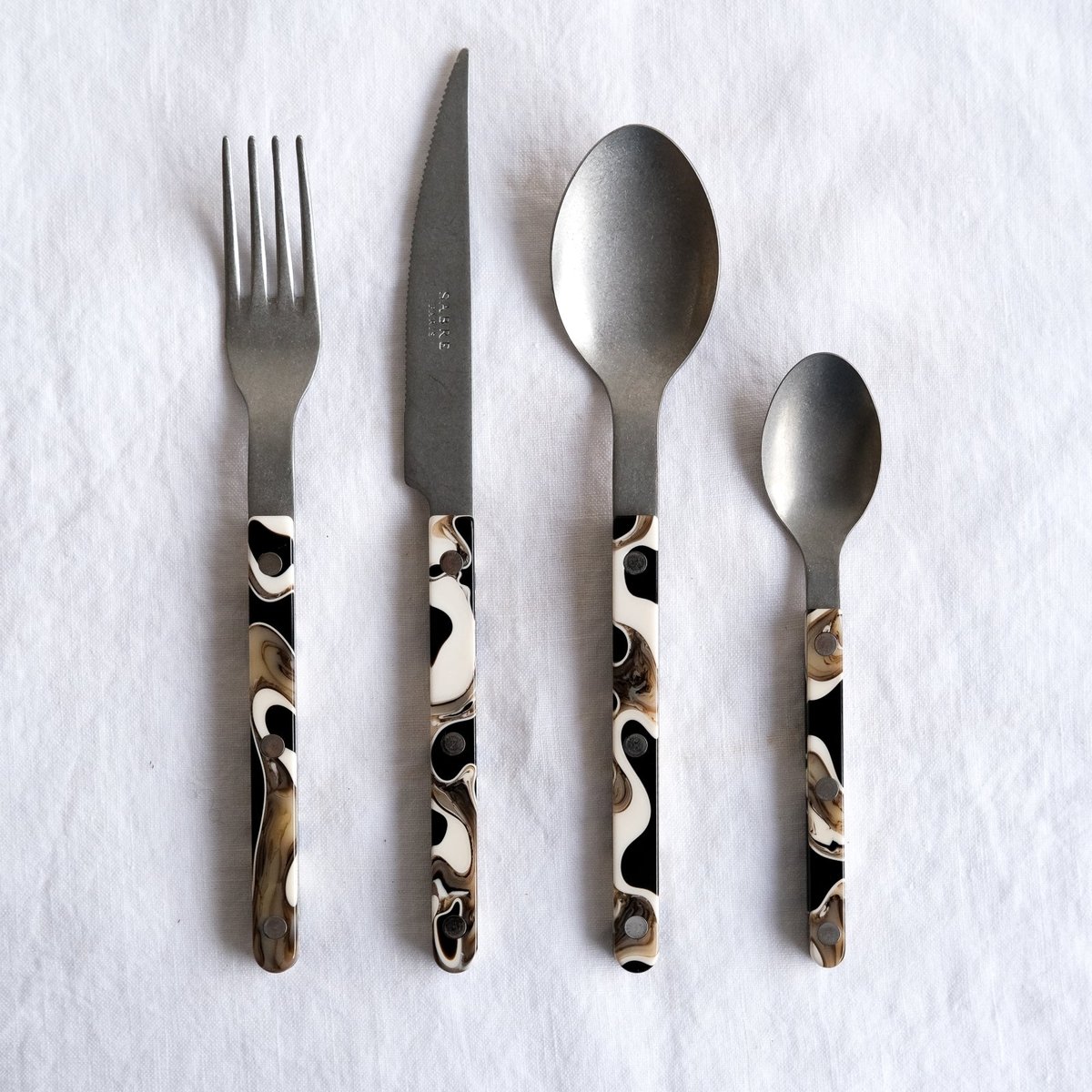 Set de 4 couverts de table, Bistrot Vintage Dune dune ivoire, SABRE