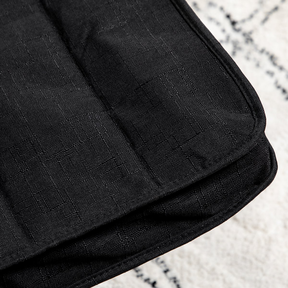 Accent Chair Bois Noir noir et bois naturel, HOMCOM
