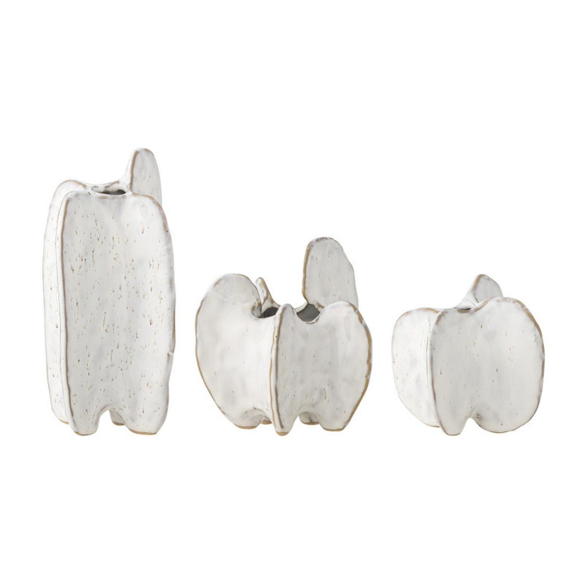 Petits vases grès Jayce set de 3 blanc, BLOOMINGVILLE