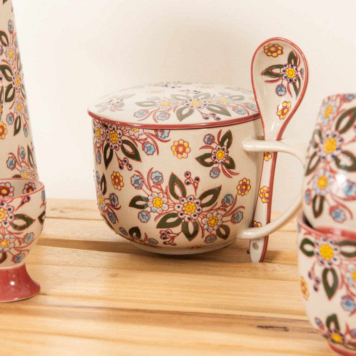 Bol à soupe avec cuillère Siena 55 cl - SIENA multicolore, TABLE PASSION