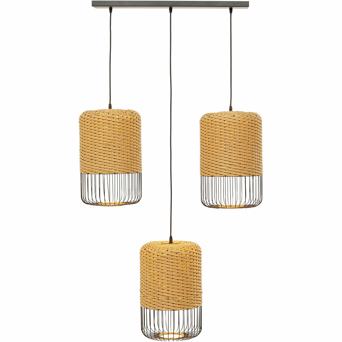 Lampadario Aloha Tre 142cm marrone, KARE DESIGN