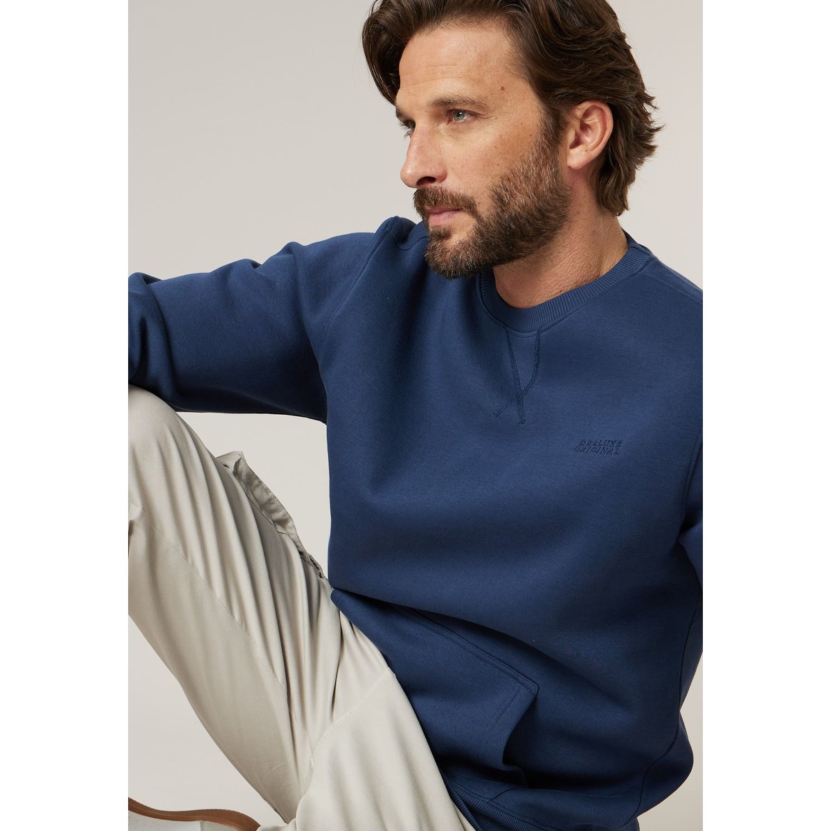 Sweat homme en coton molletoné

 BENOR indigo, DEELUXE