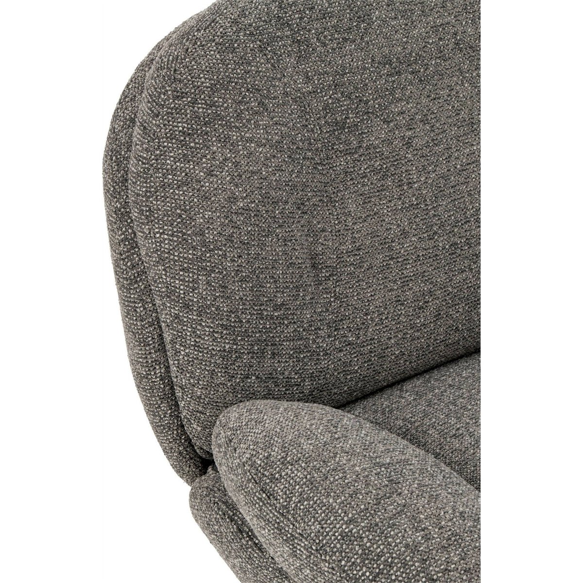 Chaise longue et repose-pied en métal gris foncé, RECOLLECTION