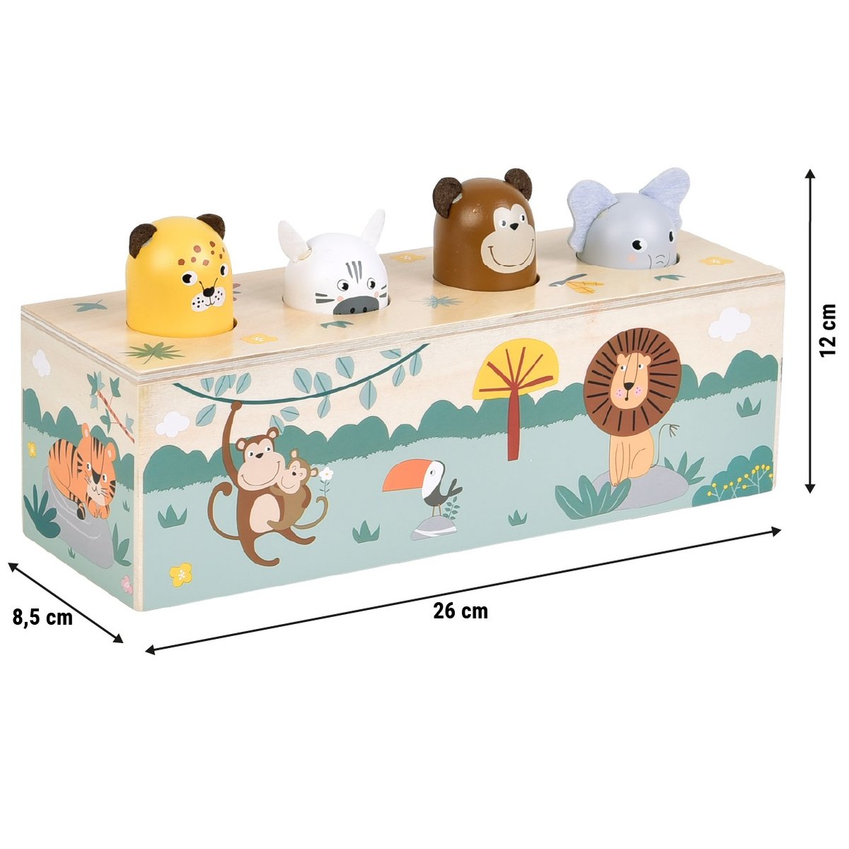 Jeu à pression avec cris des animaux Safari vert, SMALL FOOT COMPANY