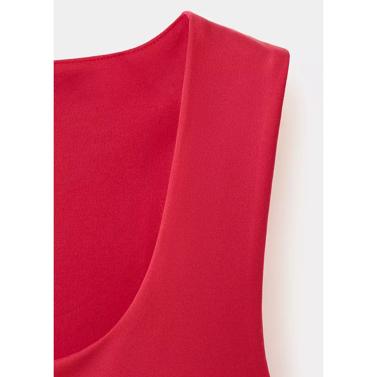 Top à bretelles encolure carrée rouge, MANGO TEEN