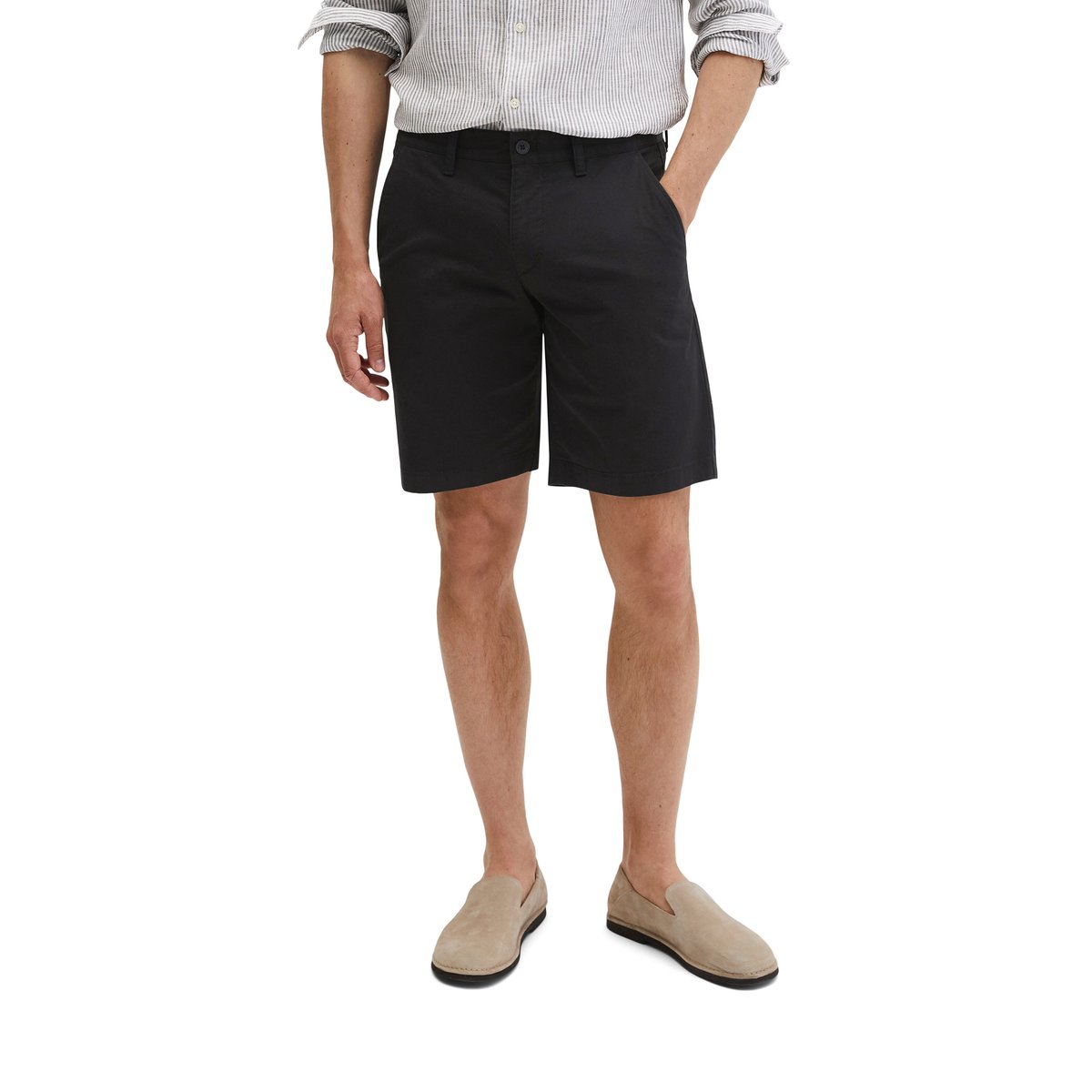 Short modèle Reso regular en sergé stretch léger noir, MARC O'POLO