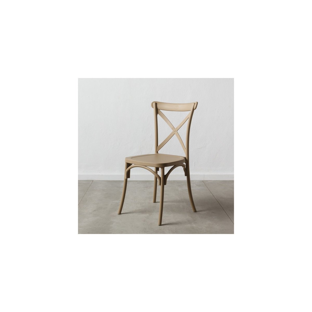 Chaise Esprit Bistrot en Polypropylène Beige beige, WADIGA