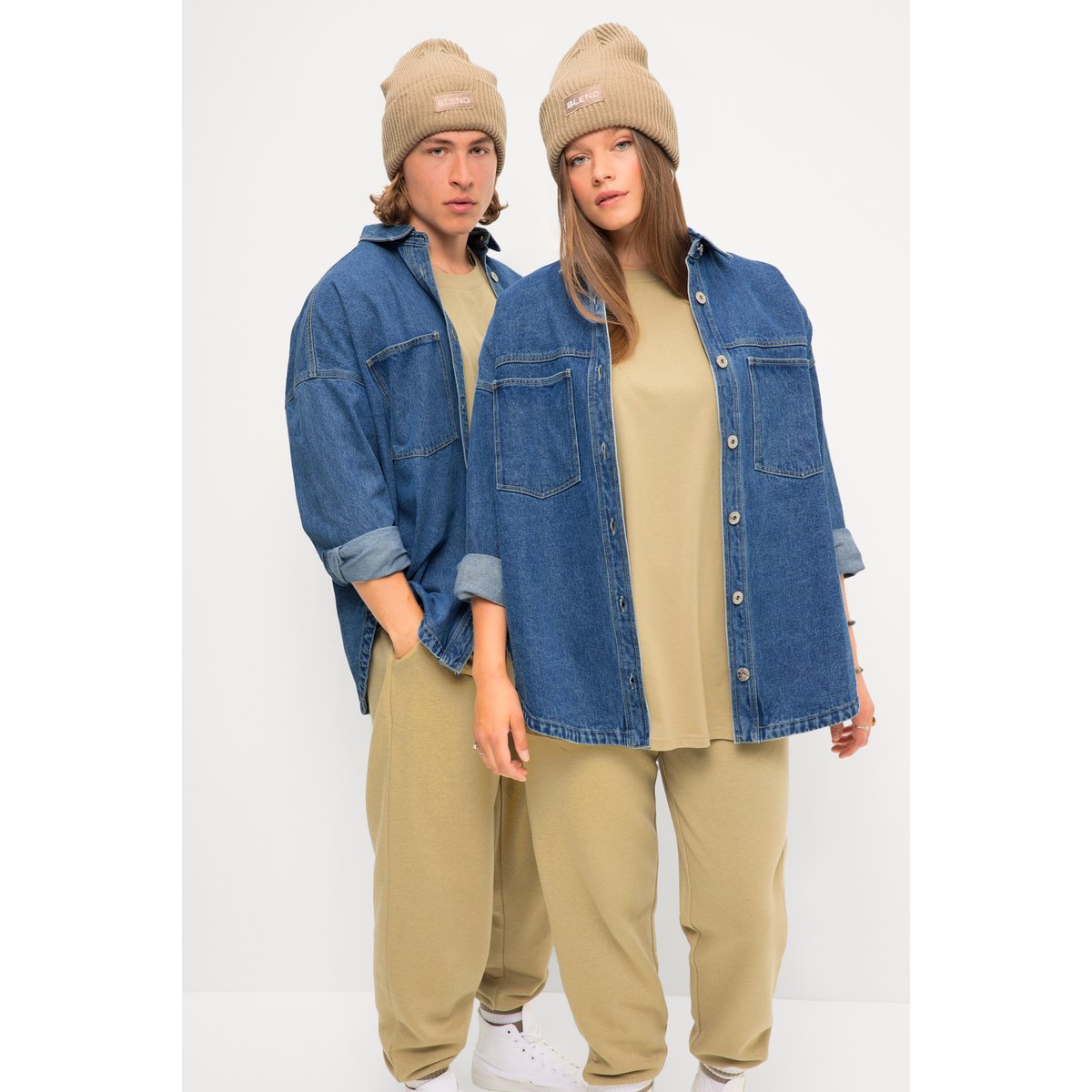 Chemisier en jean unisexe bleu jean, STUDIO UNTOLD