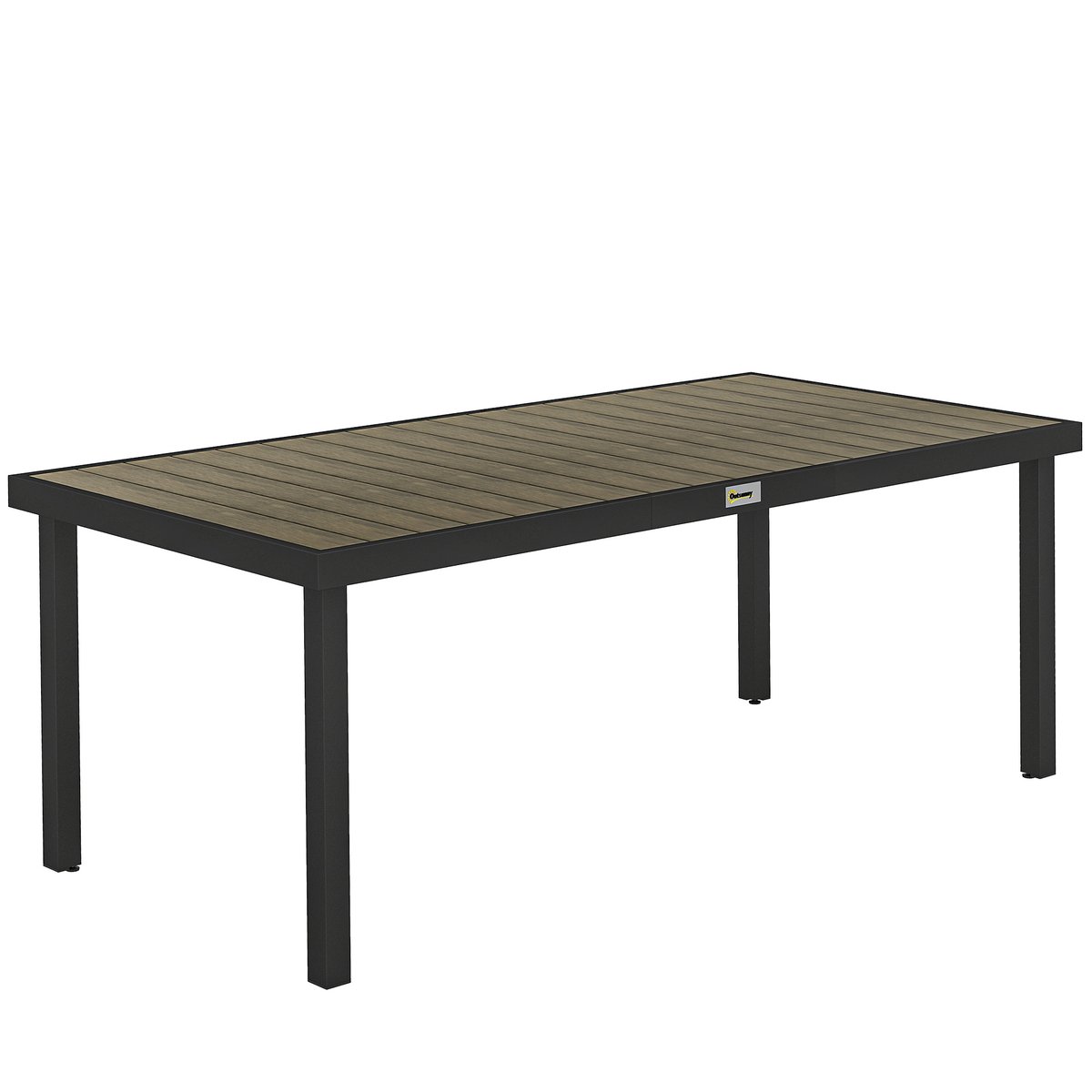 Table de jardin Aluminium marron, OUTSUNNY