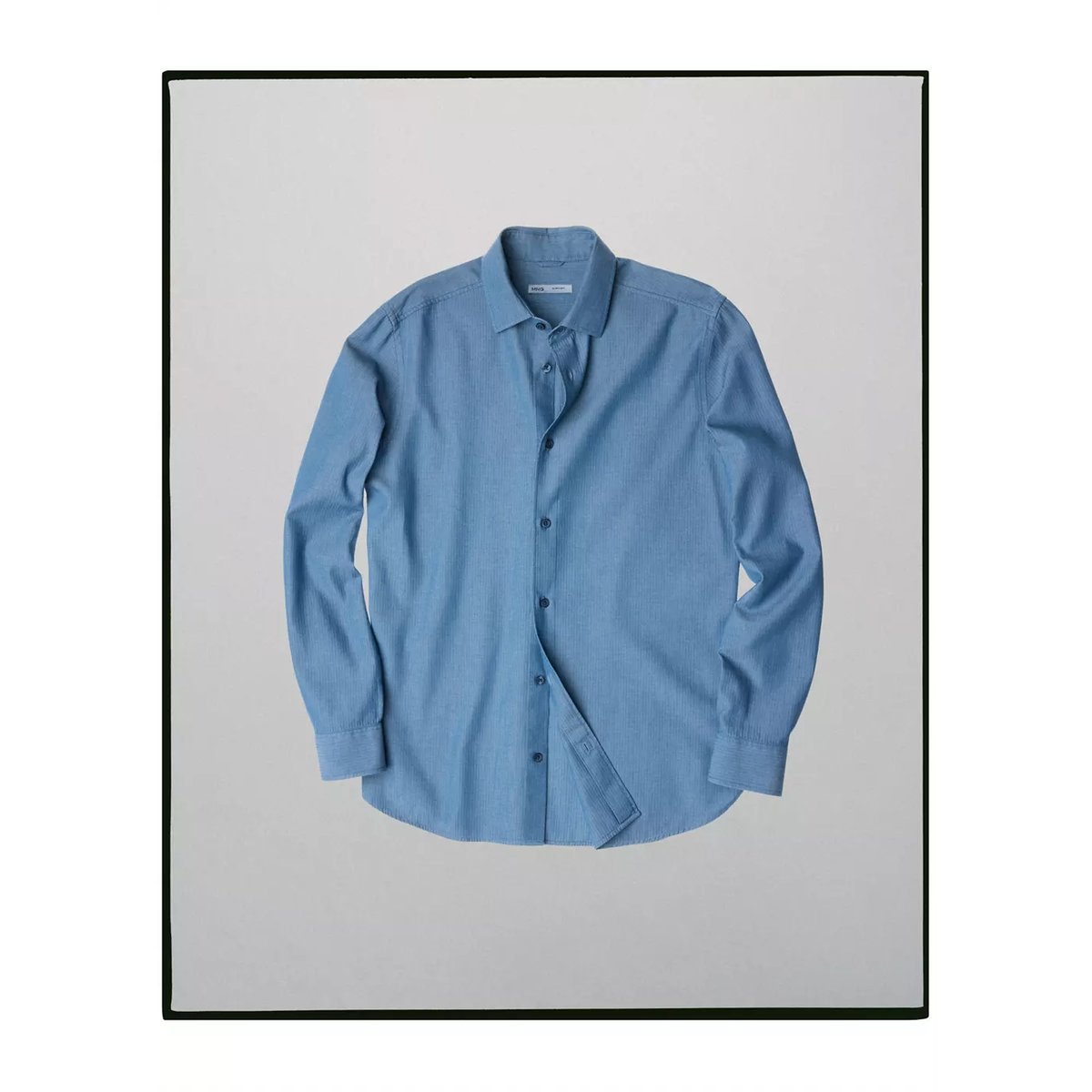 Chemise en jean 100 % coton bleu clair, MANGO MAN