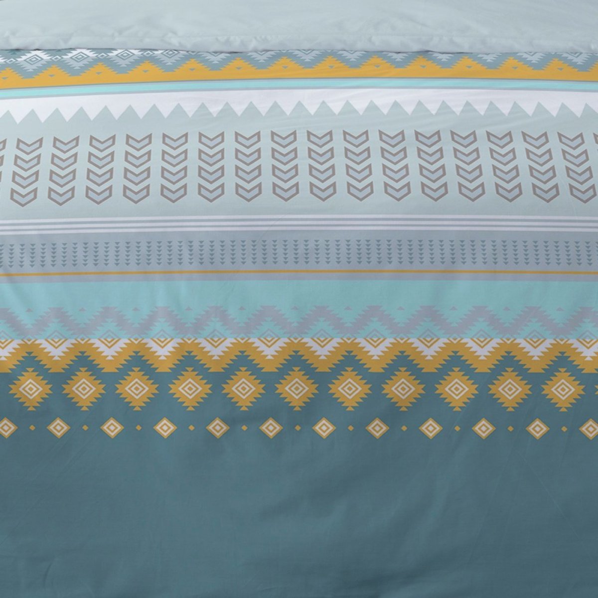 Housse de couette 240x220 ELKI + 2 taies 100% coton multicolore, DECORATIE