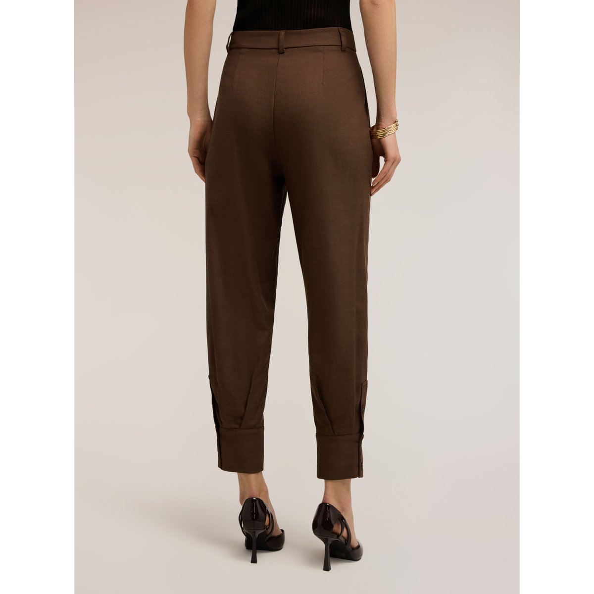 Pantalon avec poignet marron, MOTIVI