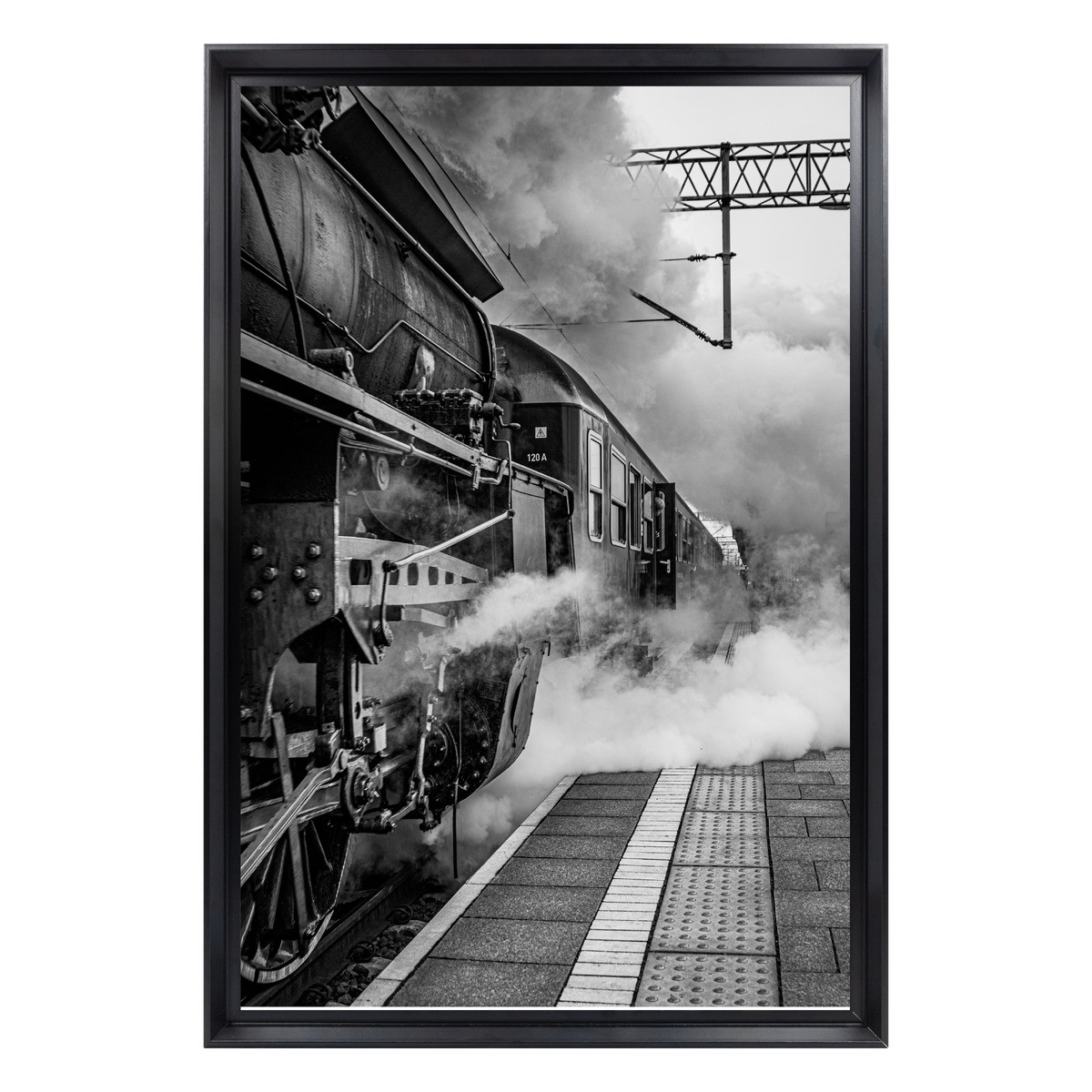 Tableau Mural Encadré Train Vapeur Industriel ILLUSION tableaux encadrés, CEANOTHE