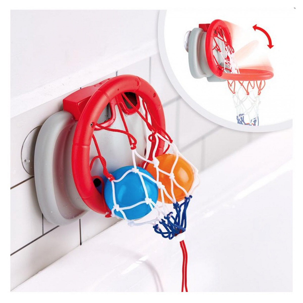 Basketball Elephant pour le bain gris, rouge, HAPE