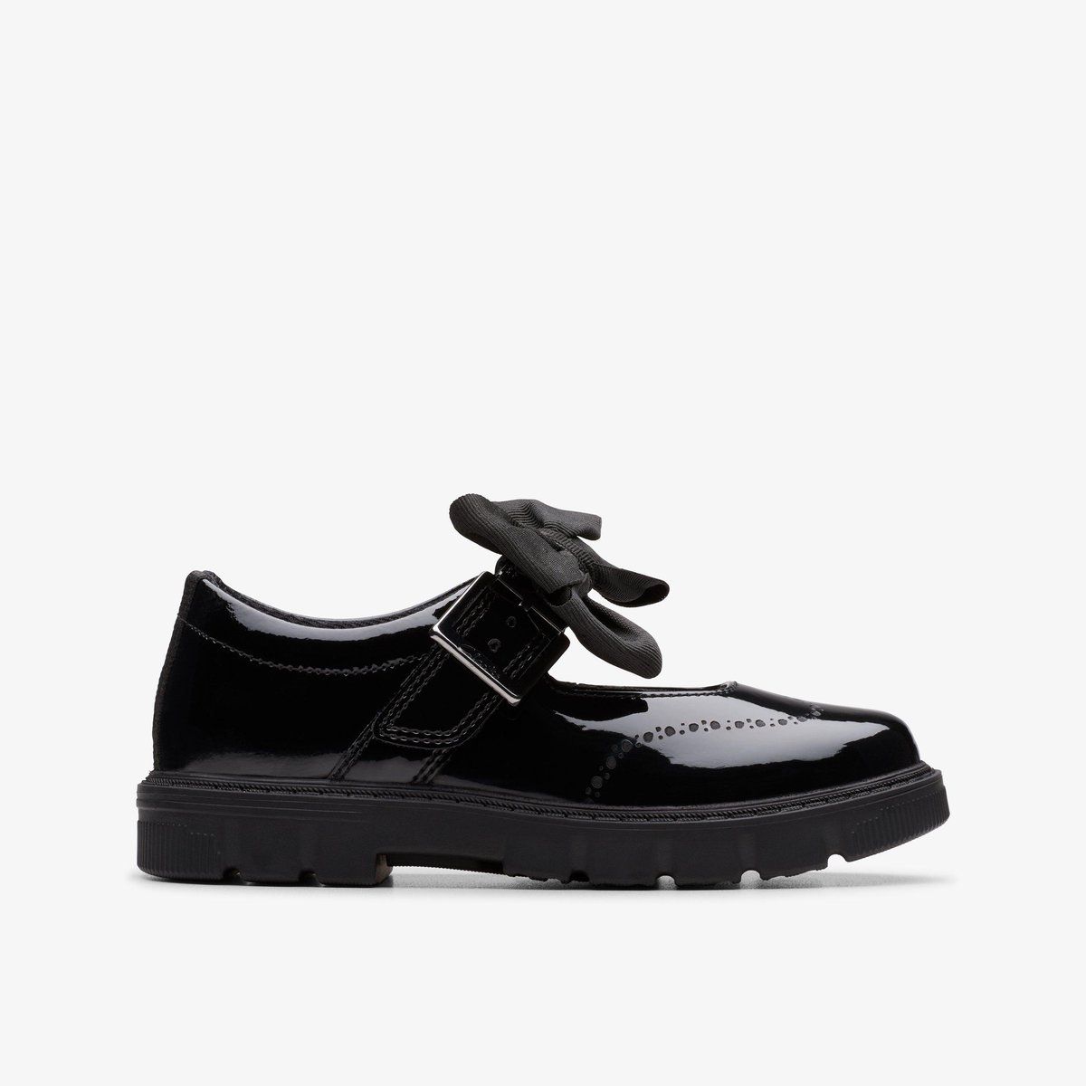 Ballerines Cuir Coupe Large LORCAM JANE K noir, CLARKS