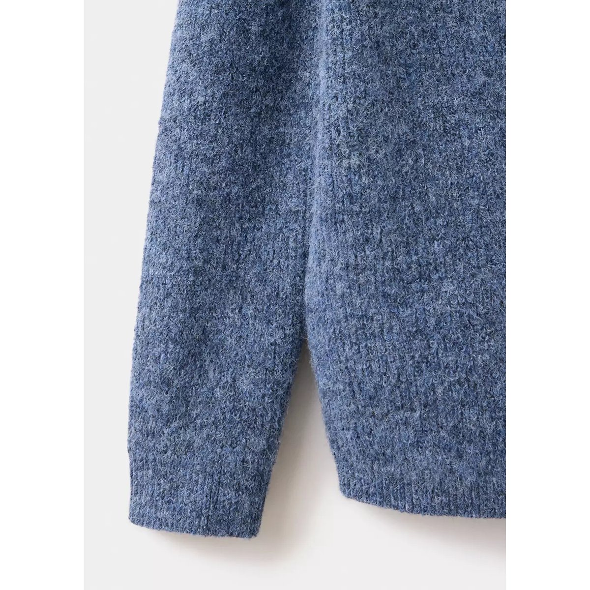 Pull-over oversize col V bleu, MANGO