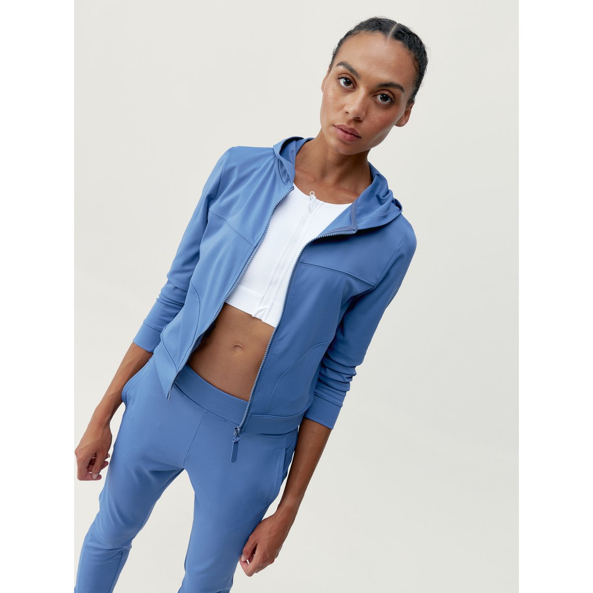 Veste de sport zippée Performance Athleisure NOVA bleu céleste, BORN