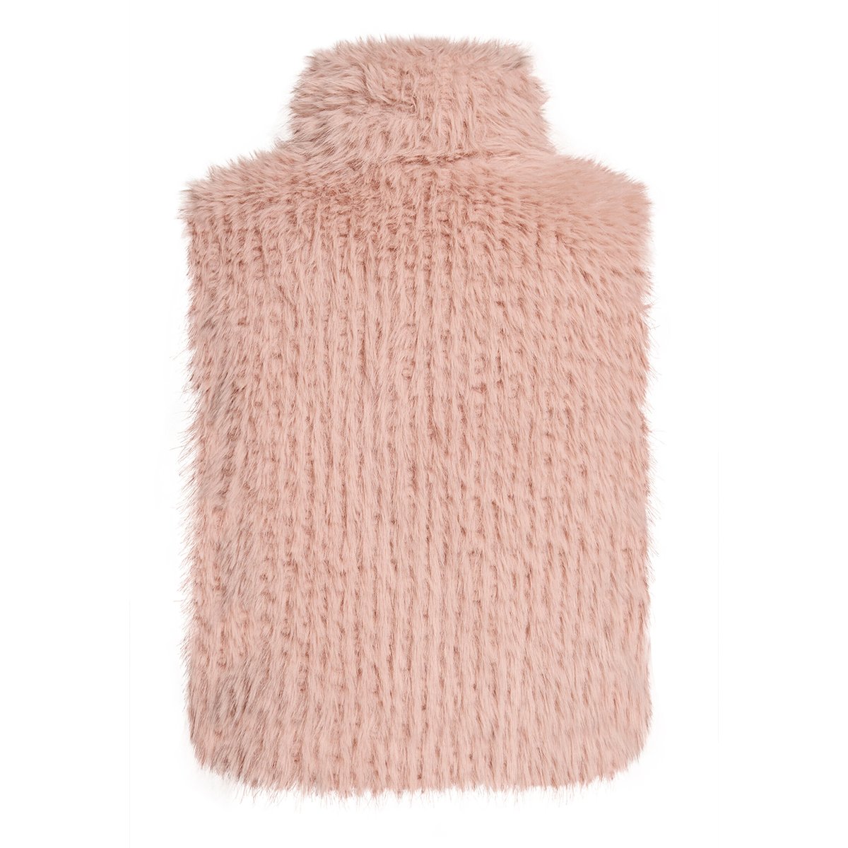 Veste sans manches en peluche à col rose dust, AMBER & JUNE