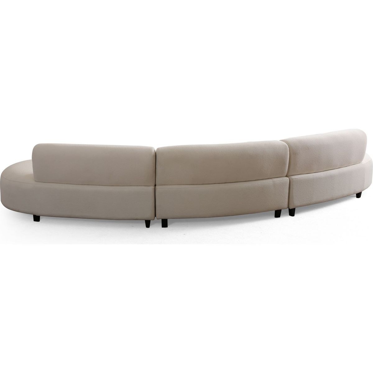 Canapé organique 6 places en tissu bouclé - RAFAELA beige, HOMIFAB