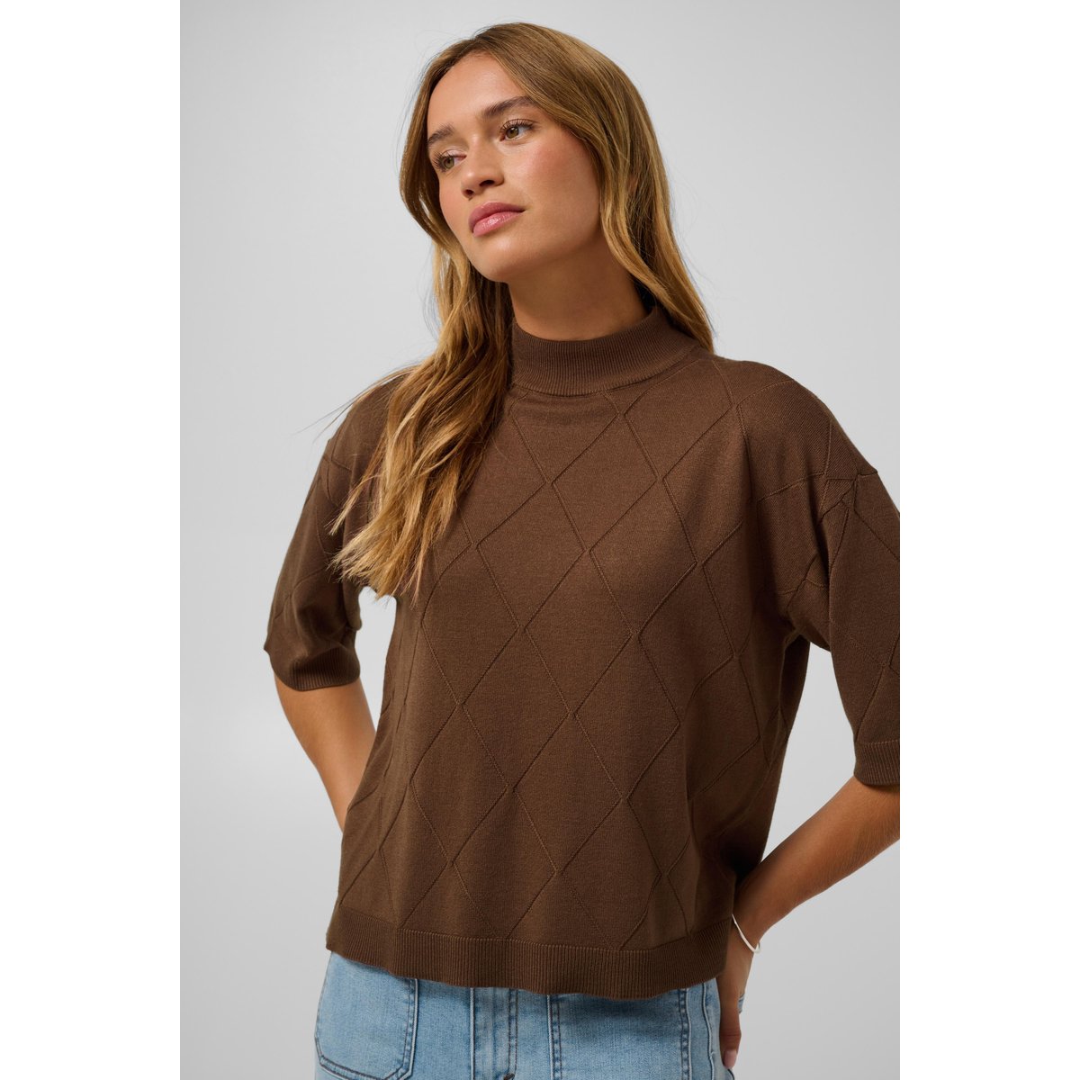 Pullover tricoté vert carafe, KAFFE