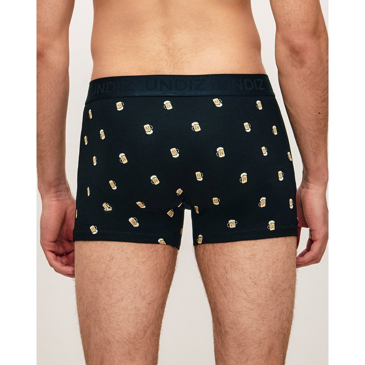 Boxer en coton avec imprimé bière REPEATIZ MINIB noir, UNDIZ
