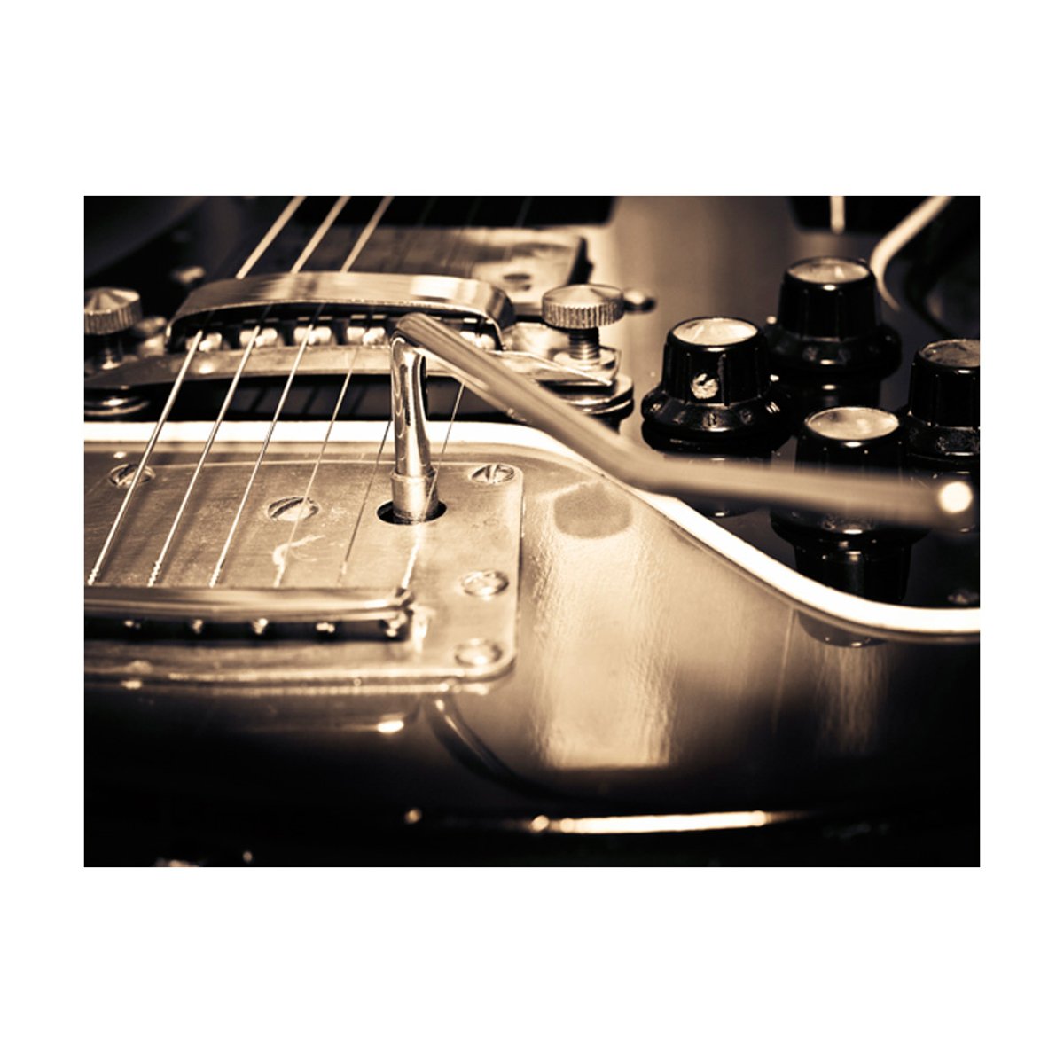 Papier peint intissé panoramique Hobby Guitare multicouleur, EDEN