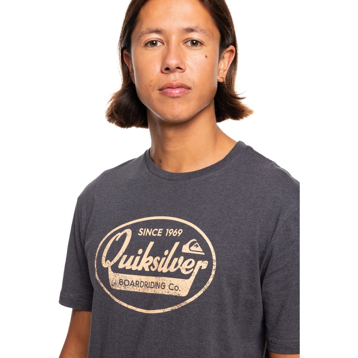 T-shirt WHAT WE DO BEST noir charcoal heather, QUIKSILVER