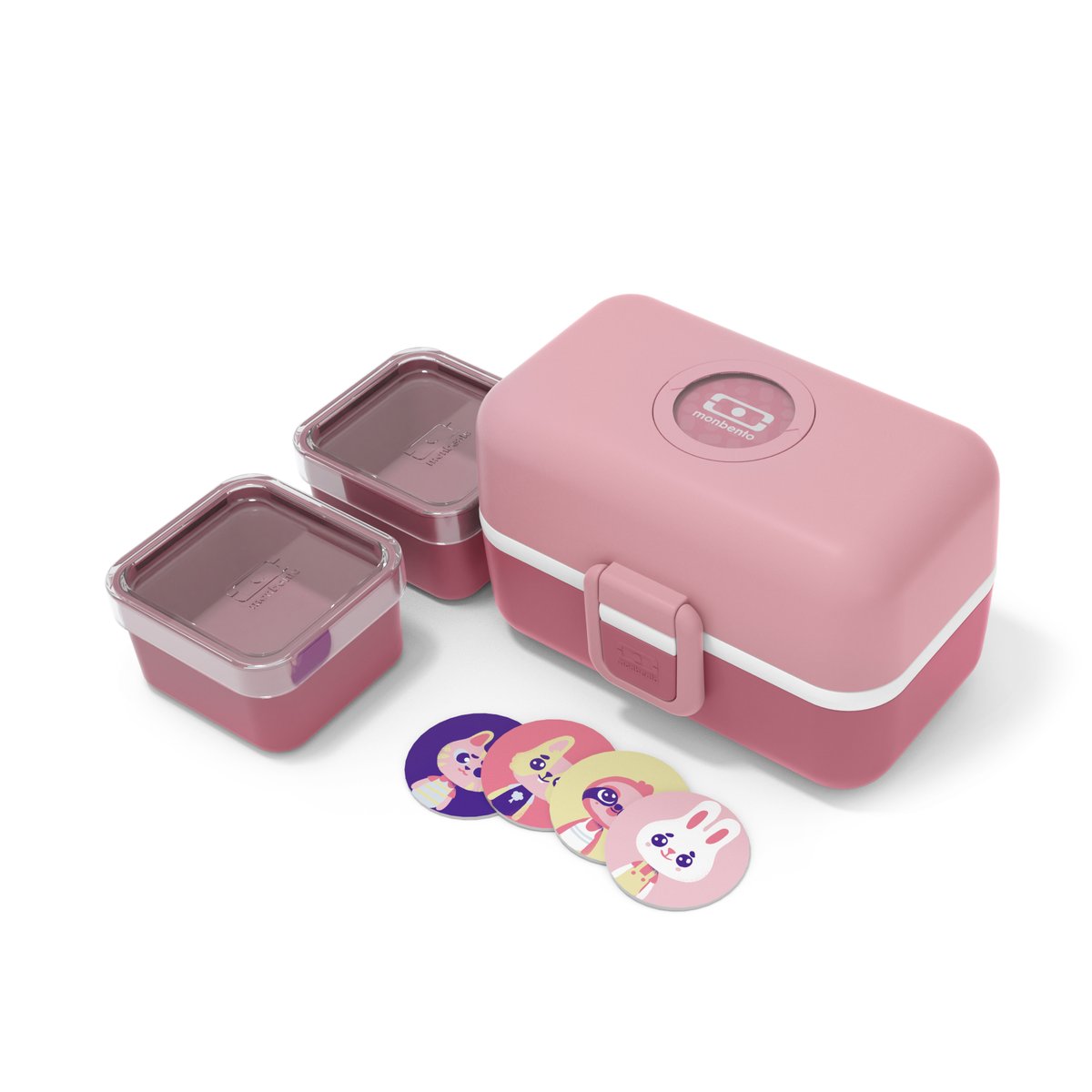 Lunch box à compartiments pour enfant 800ml, MB Tresor rose blush, MONBENTO