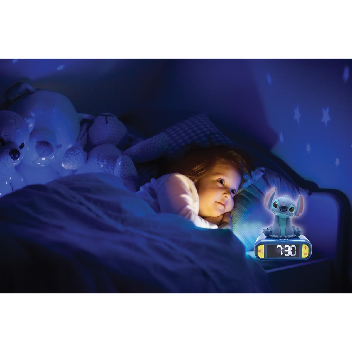 Réveil digital avec veilleuse lumineuse Stitch bleu, LEXIBOOK