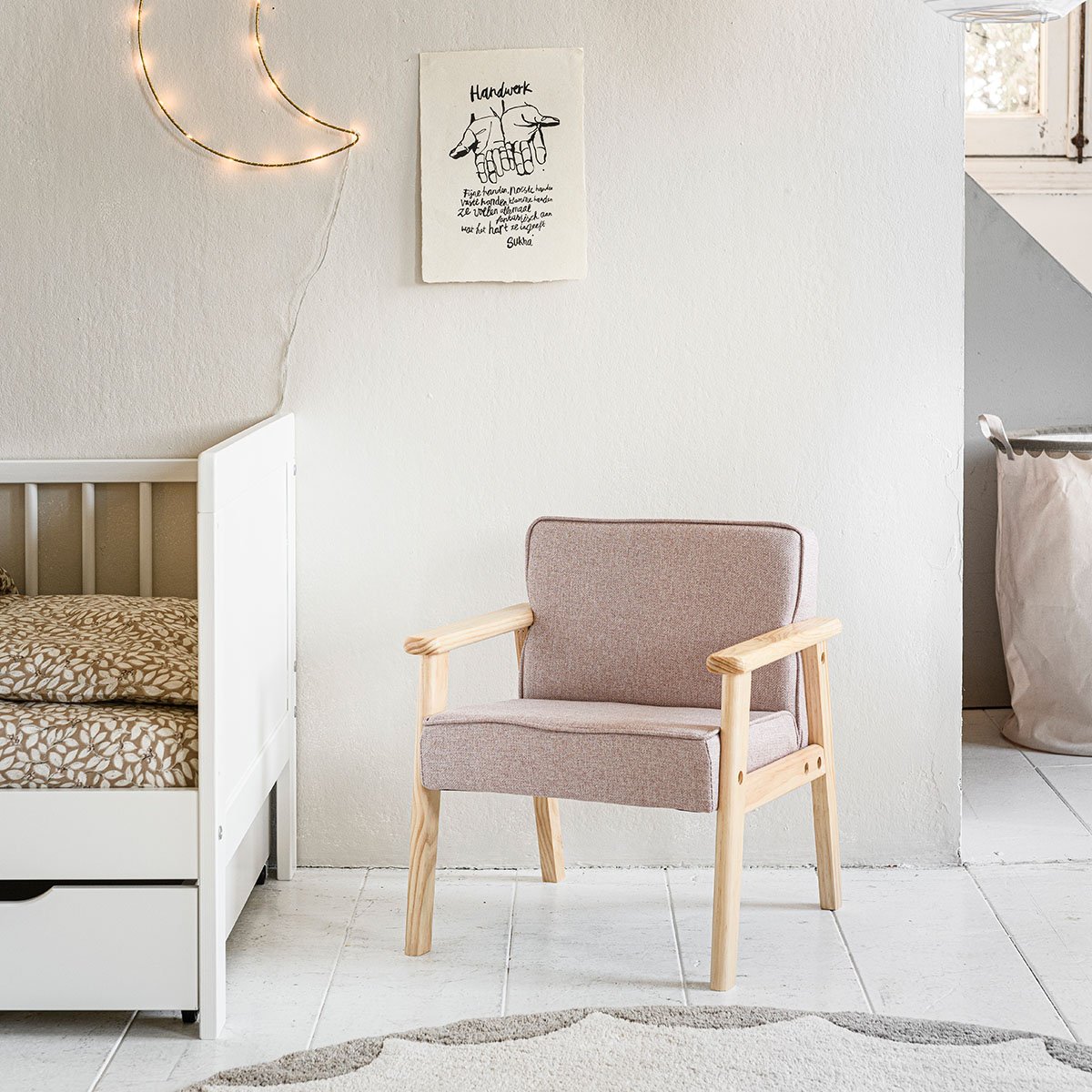 Fauteuil enfant RETRO rose, PETITE AMELIE