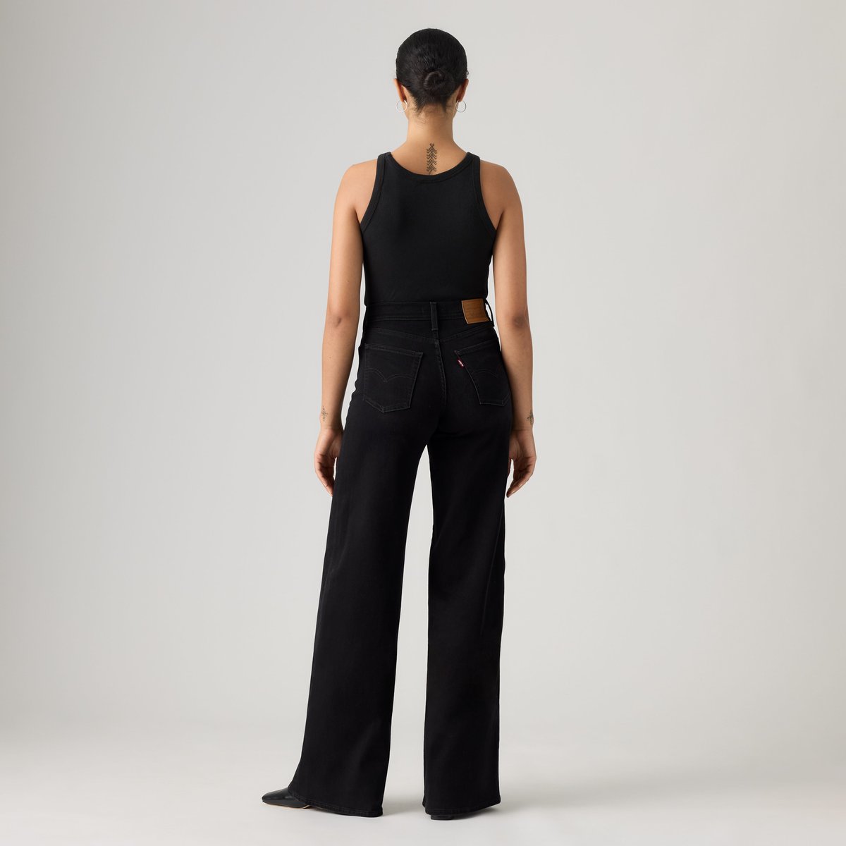 Jean 728 taille haute Wide Leg noir - worn midnight, LEVI'S
