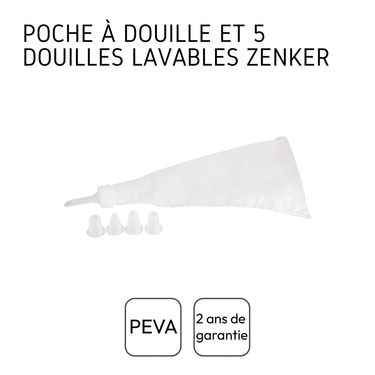 Set de 2 poches à douilles avec embouts SMART PASTRY transparent, ZENKER