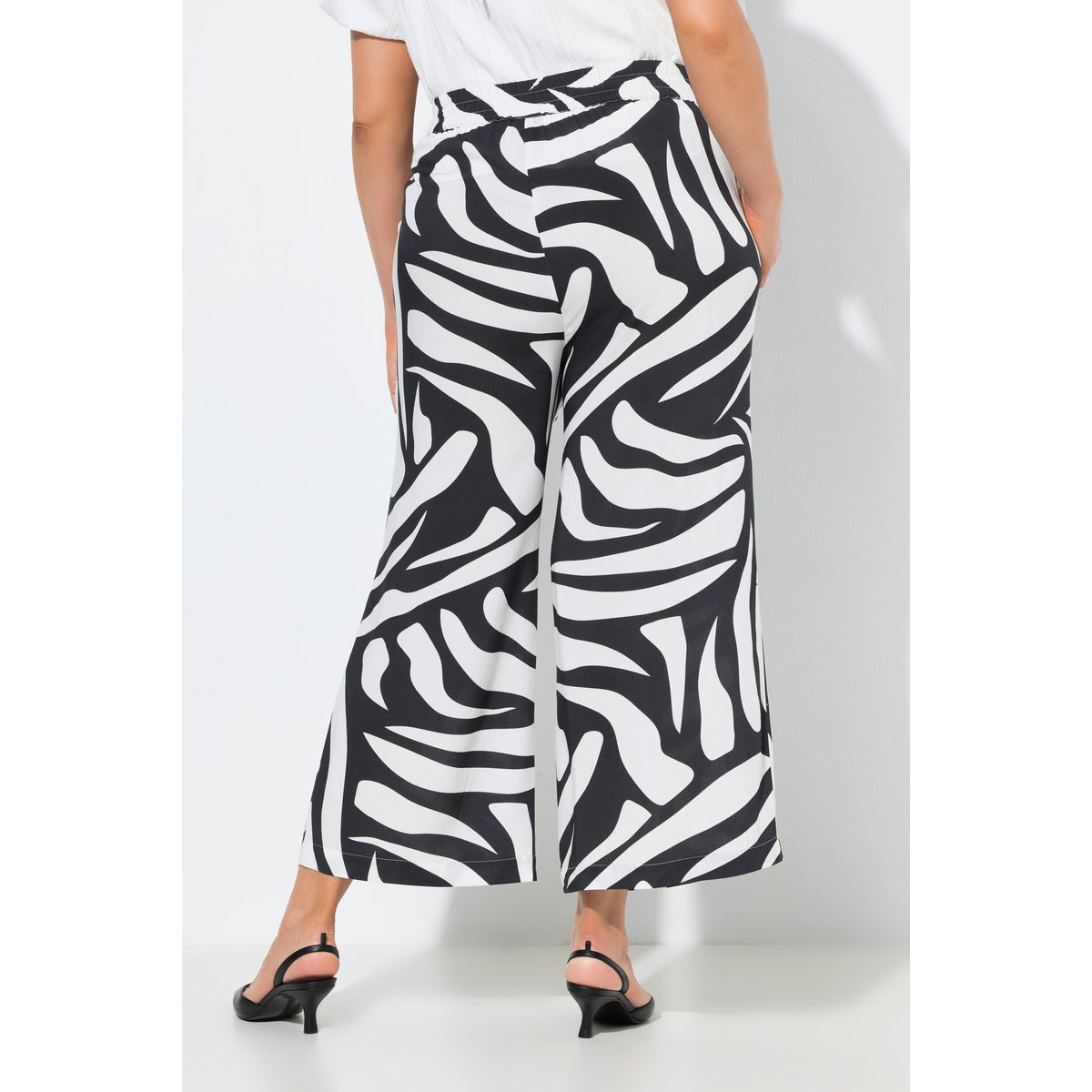 Jupe-culotte, motif zébré noir, ULLA POPKEN