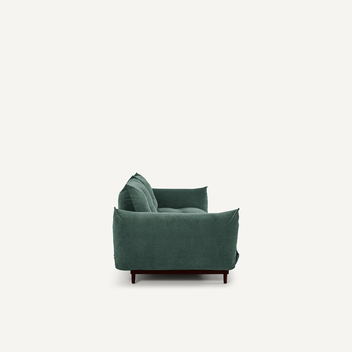 Canapé compact, 3 places, en polyester mélangé, VITORIA vert sarcelle, AM.PM