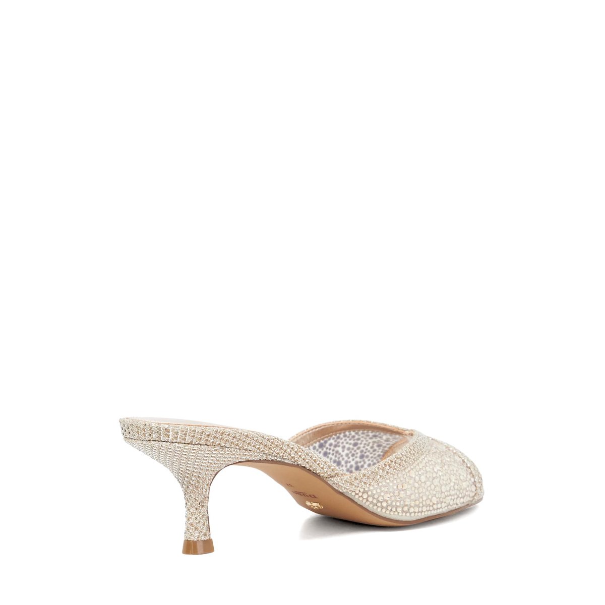 Mules à talons bobines et pierres fantaisie - MILO gold-synthetic, DUNE LONDON