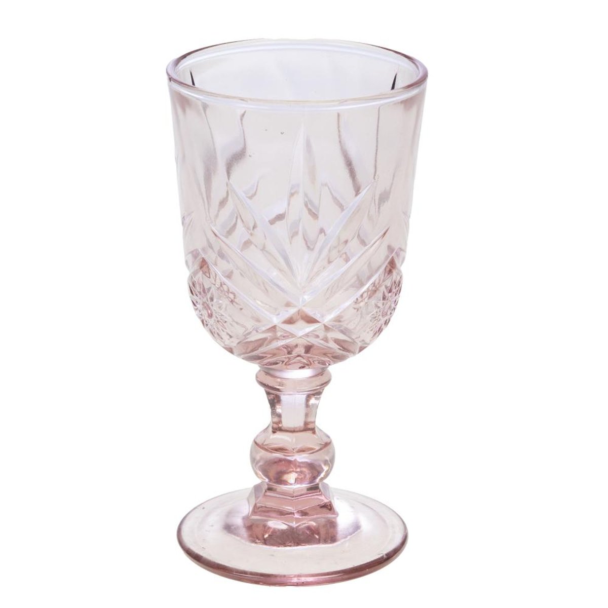 Boîte de 6 verres à pied rose, AMADEUS