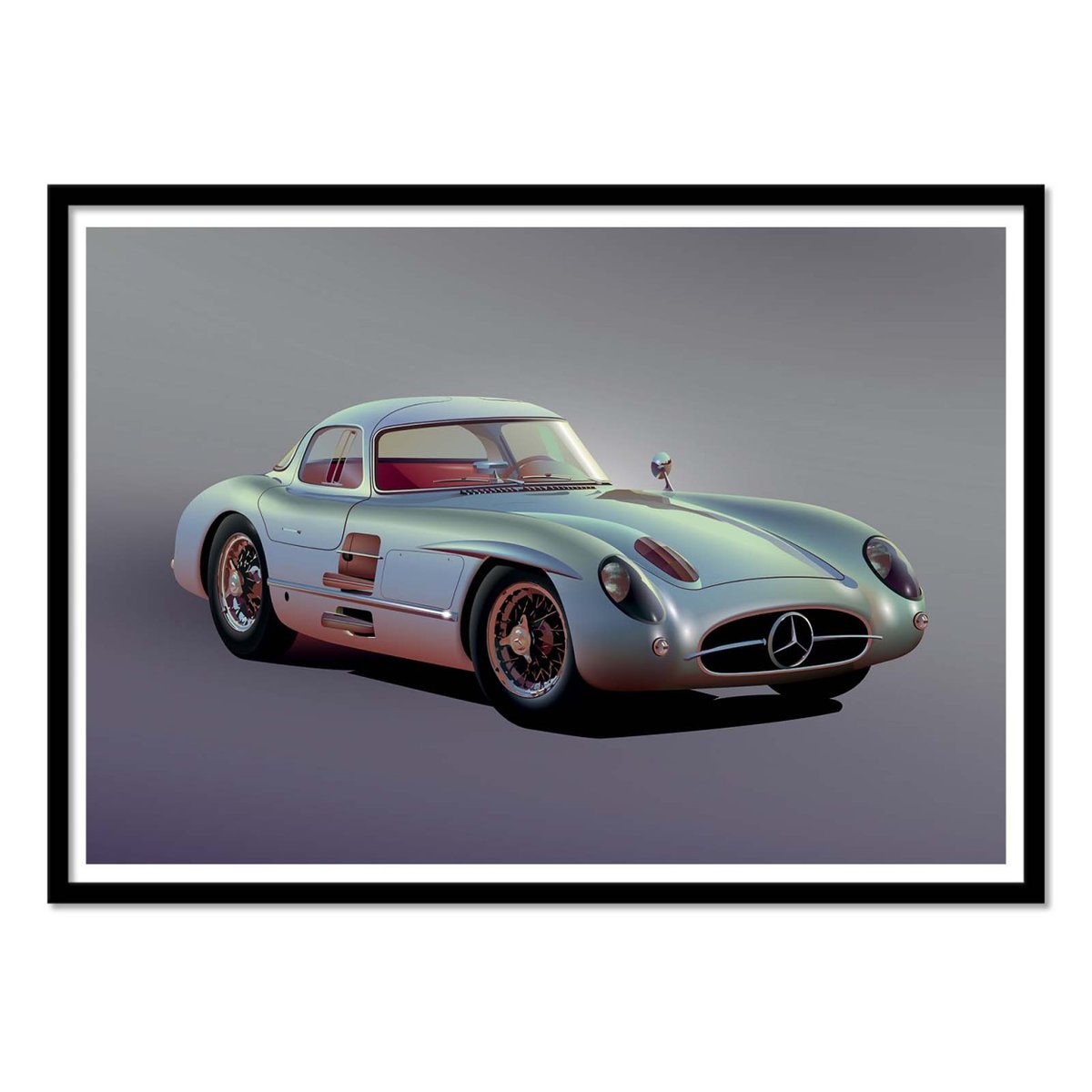 Affiche d'art - Mercedes-Benz 300 SLR - Artmoric couleur unique, WALL EDITIONS