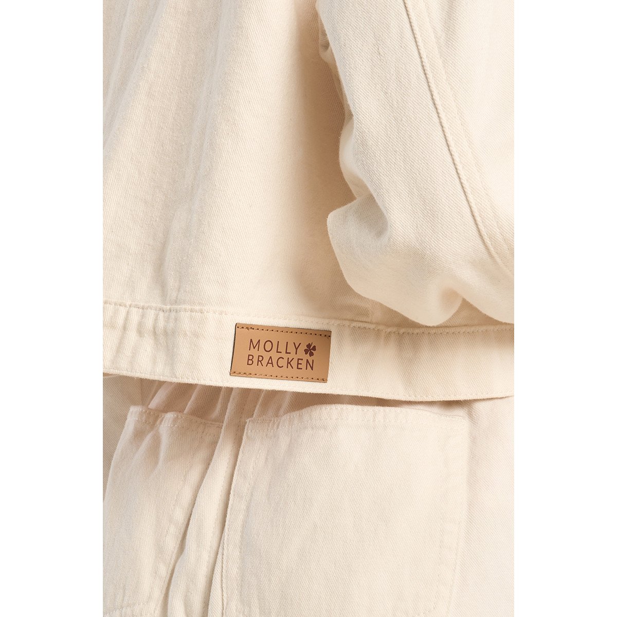 Veste courte en denim blanc, MOLLY BRACKEN