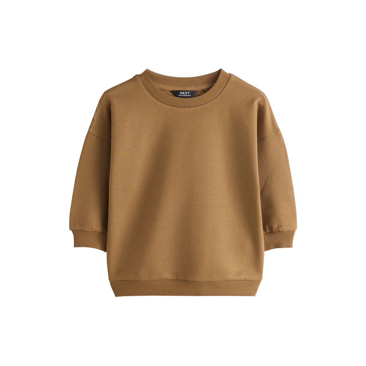 Sweat-shirt uni, lot de 3 bleu/marron, NEXT