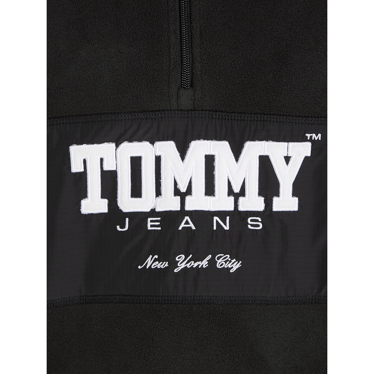 Embroidered Logo Fleece in Loose Fit with Half Zip 90006527, TOMMY JEANS
