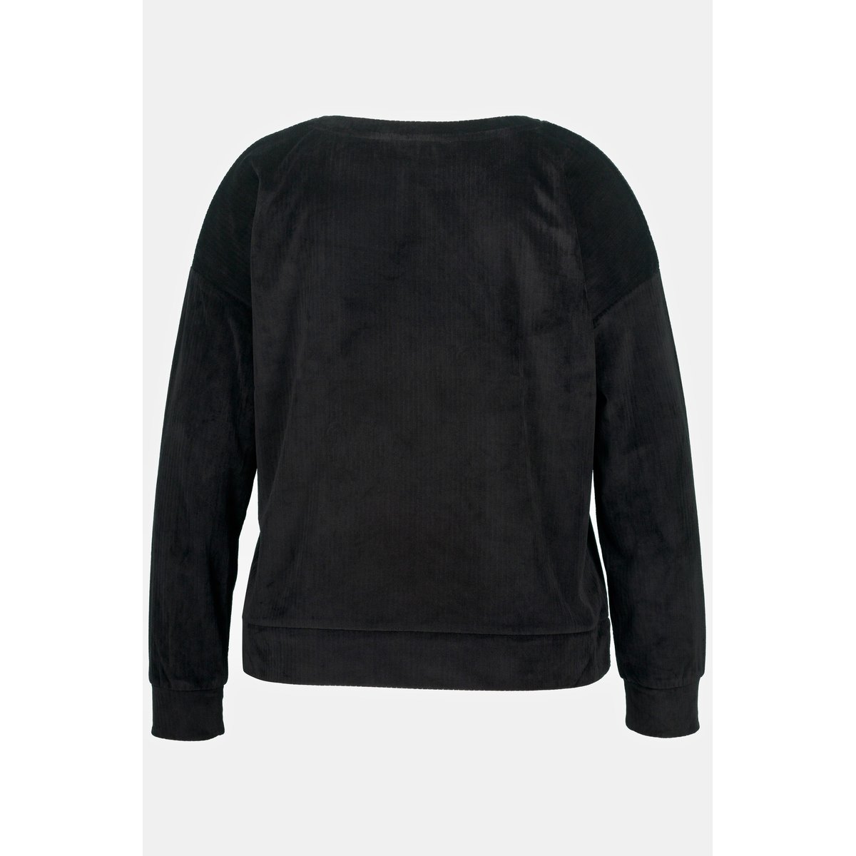 Sweat-shirt homewear, oversized, col rond noir, ULLA POPKEN