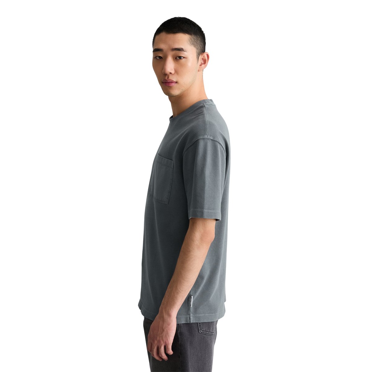 T-shirt relaxed en coton bio finement rainuré bleu foncé, MARC O’POLO DENIM