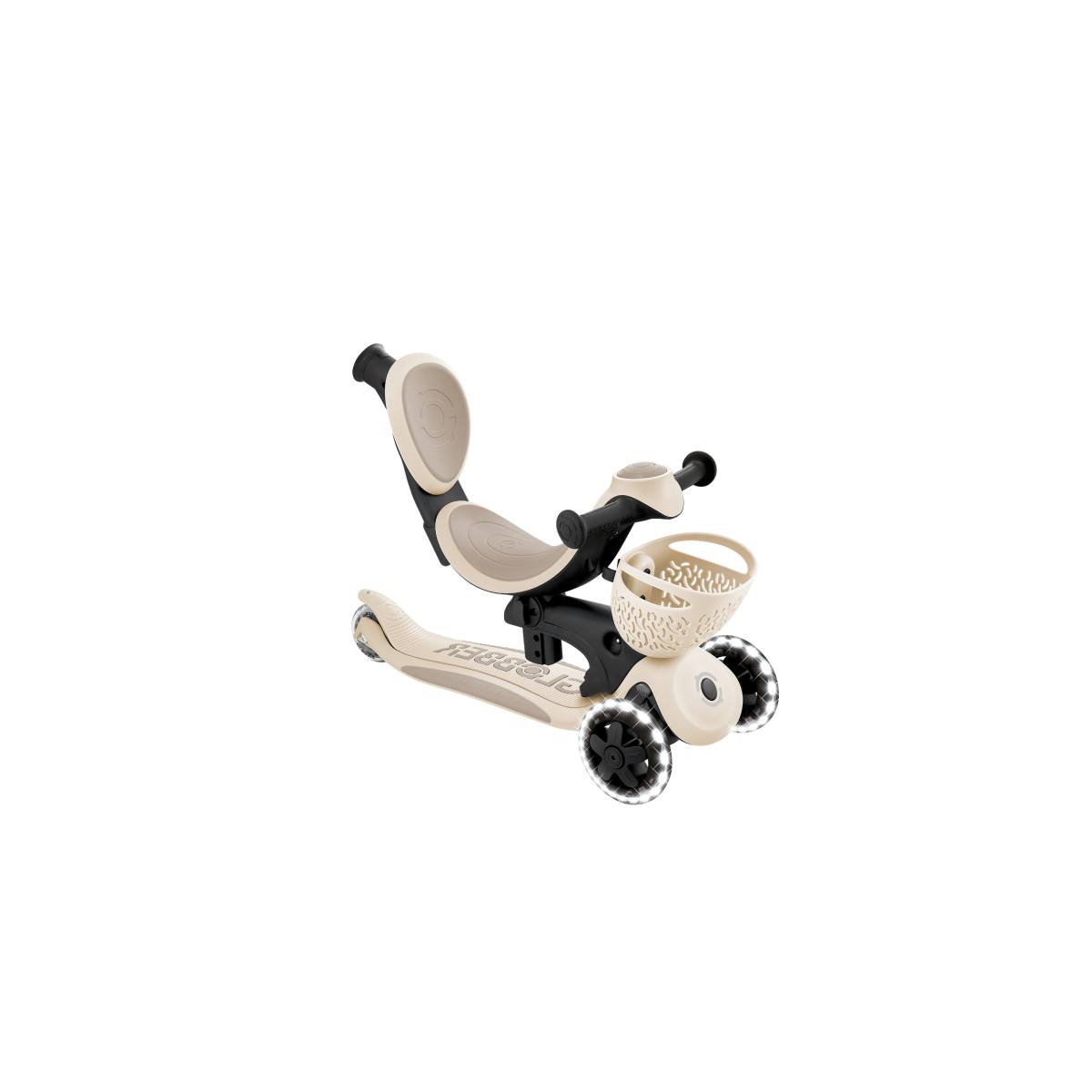 Trottinette évolutive GO-UP BABY LIGHTS 360 taupe, GLOBBER