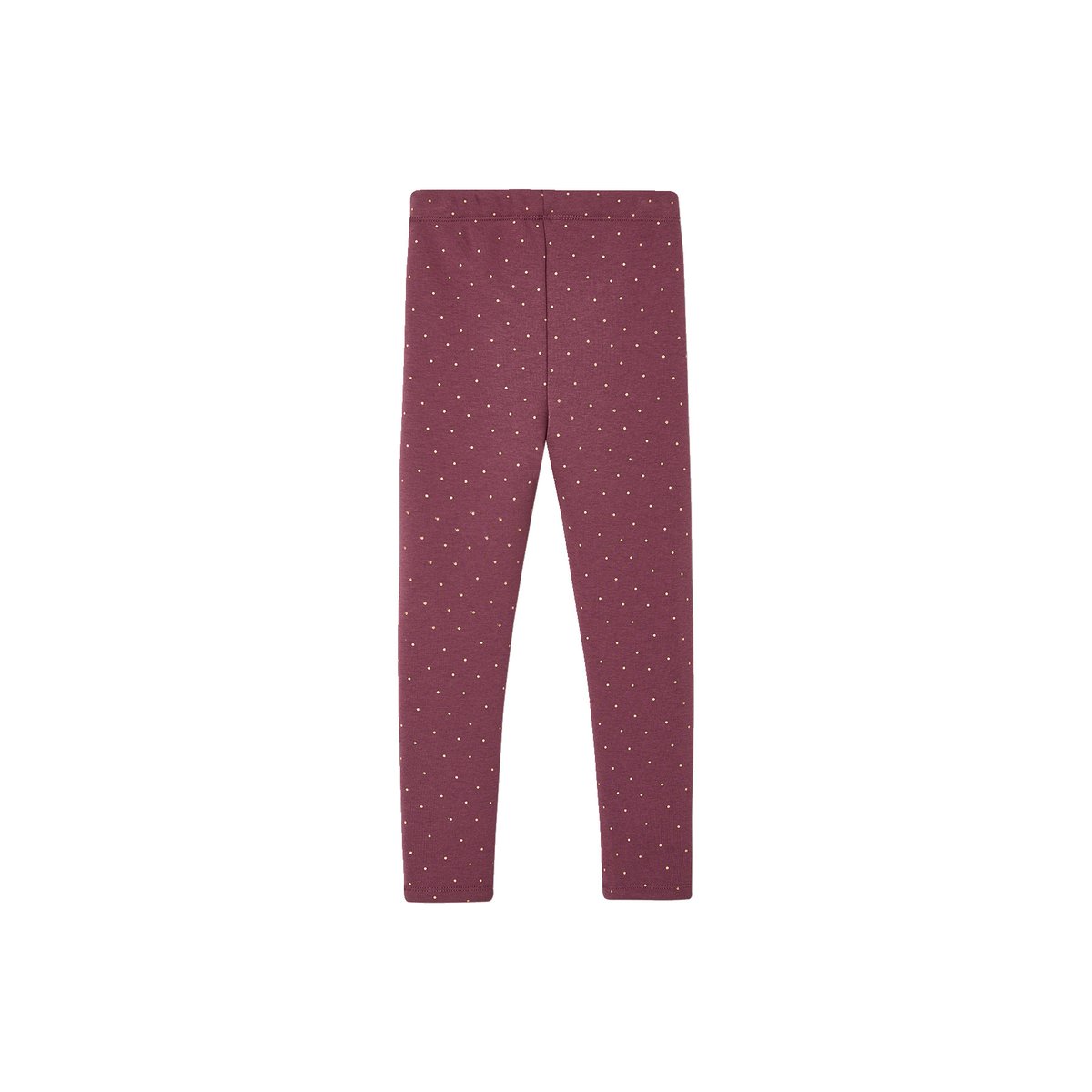 Lot 2 Leggings doublés maille polaire prune, VERTBAUDET